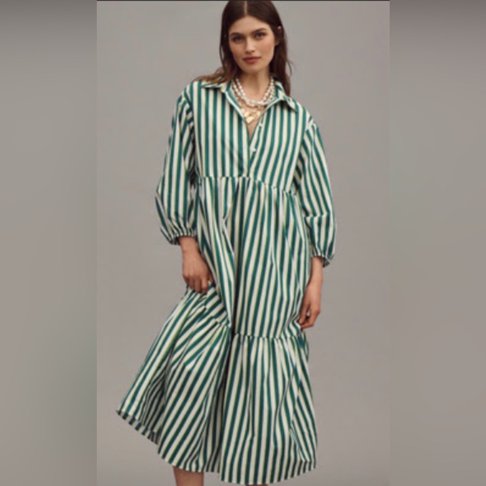 Maeve THE BETTINA TIERED SHIRT DRESS